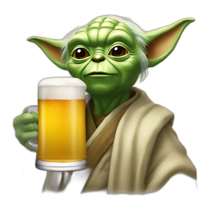yoda-drink-beer sticker