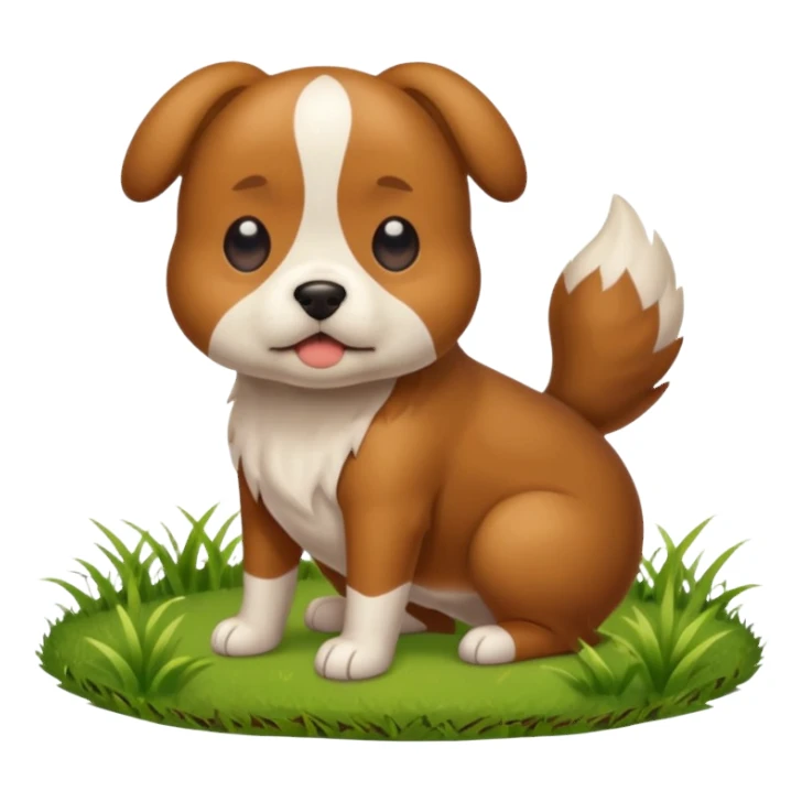 dog pooping sticker