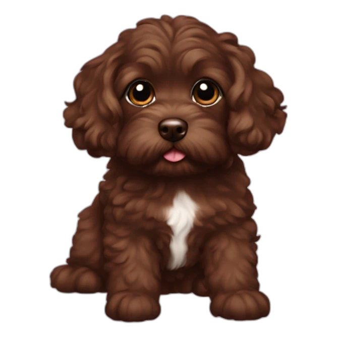 chocolate colored Havapoo sticker