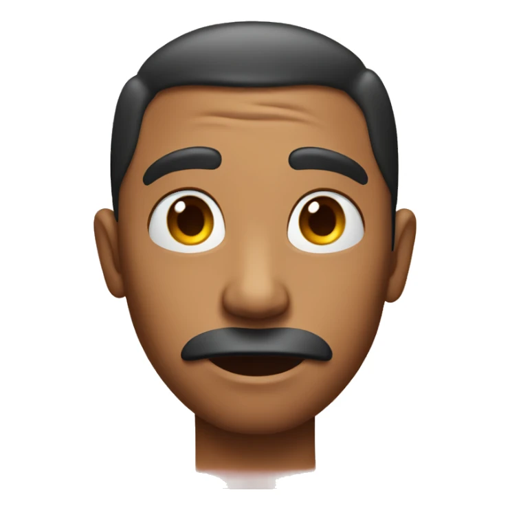 emoji raising one eyebrow nervously sticker