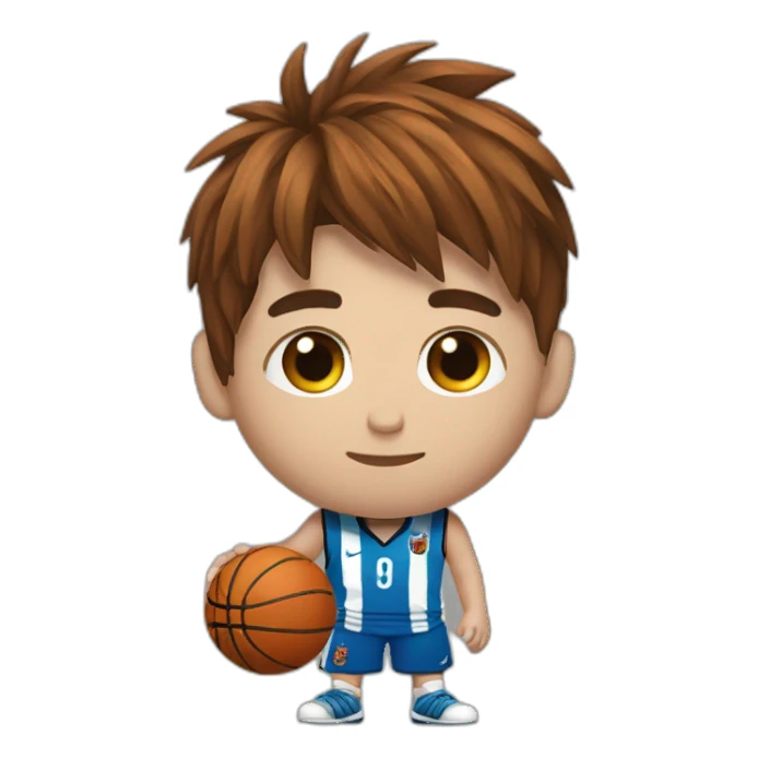 Messi as a basketball player sticker