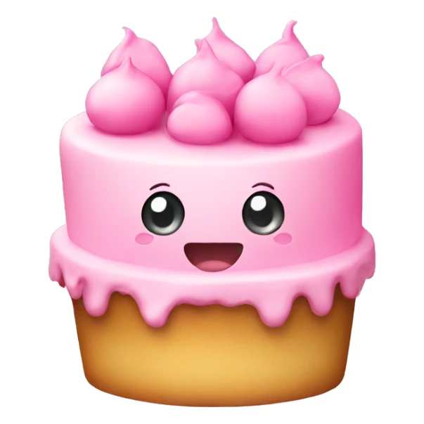 Cute cake pink sticker