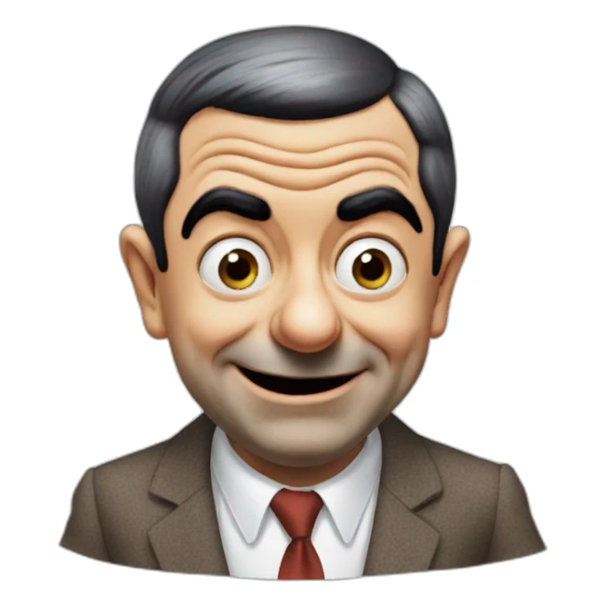 mr bean meme face sticker