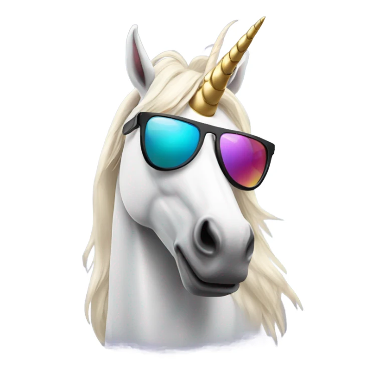 Unicorn with sunglasses sticker