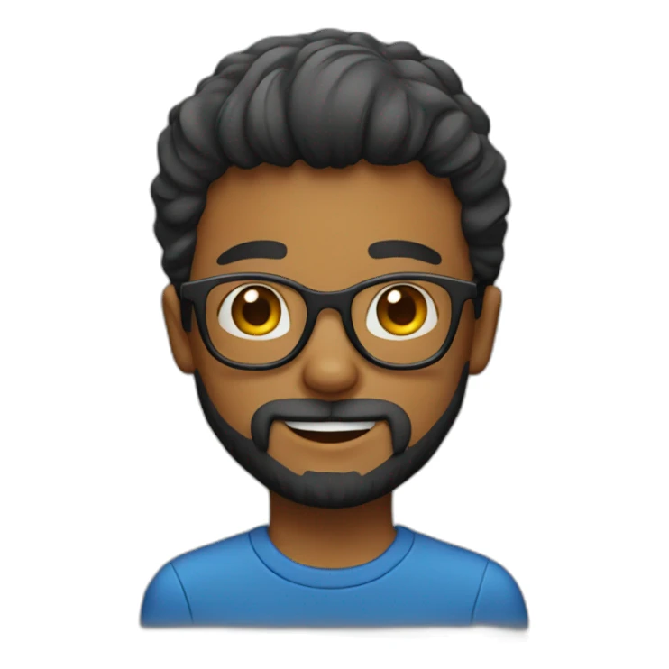 boy with beard and glasses sticker