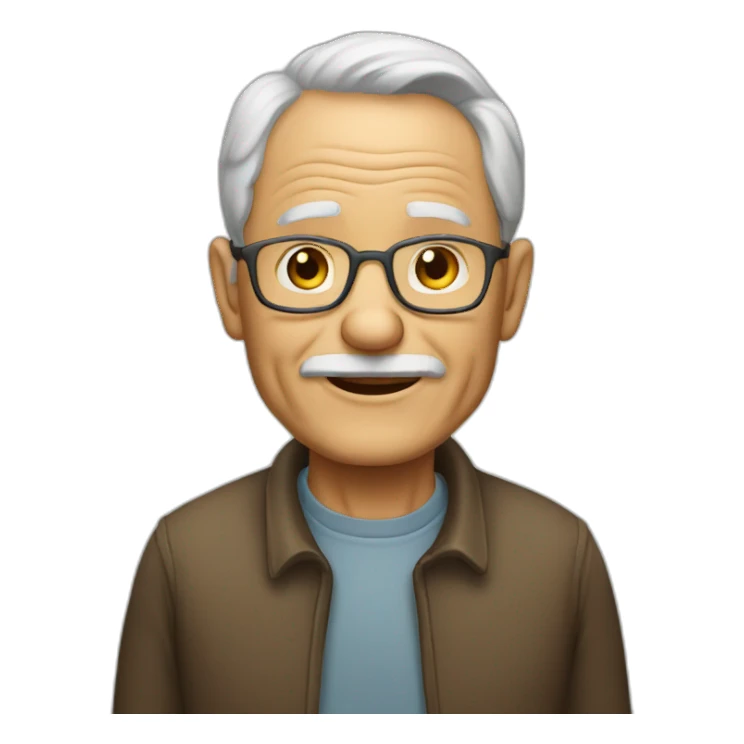 old boomer man sticker