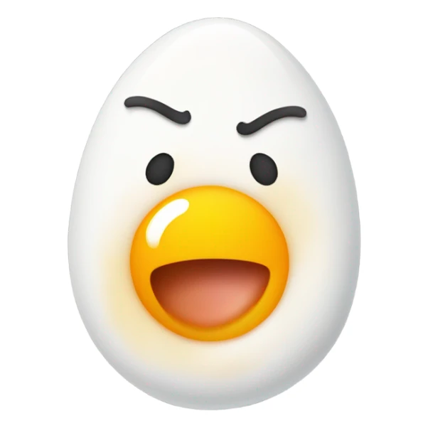 Fried egg with arms and leggs sticker