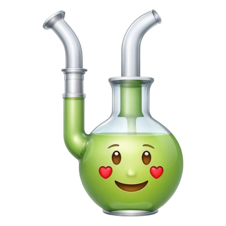 simple transparent bong apple style emoji sticker