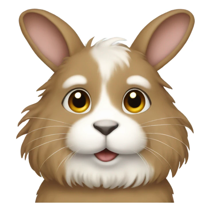 Light Brown fluffy rabbit  sticker
