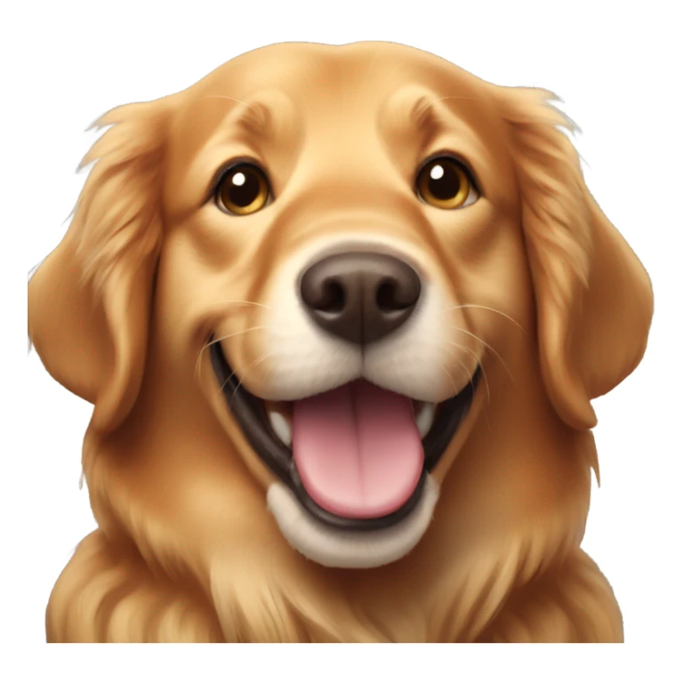 red golden retriever smiling  sticker