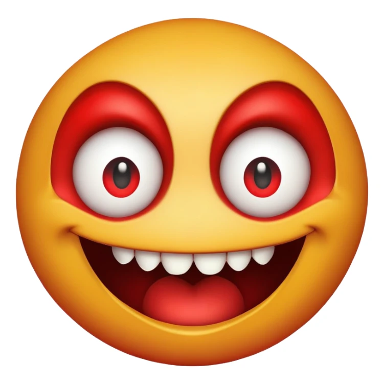 Изобрази страшный смайлик  sticker