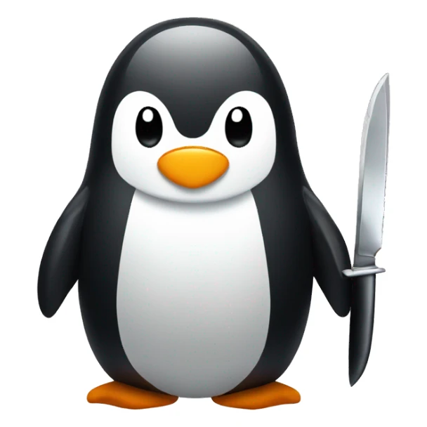 Penguin with the knife  sticker