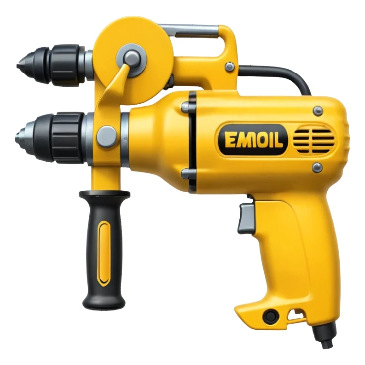yellow commercial hammer drill sticker