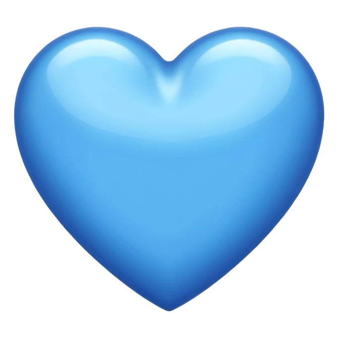 A shiny blue sky heart sticker