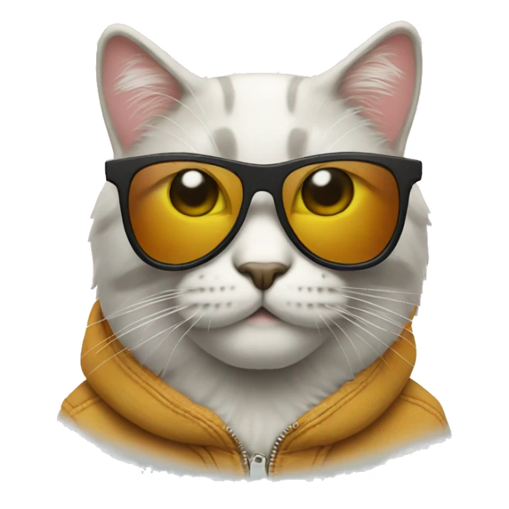Cool cat with sunglasses sticker