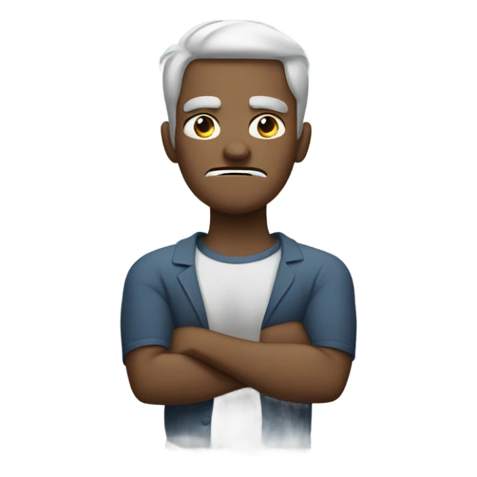 Mad arms crossed sticker