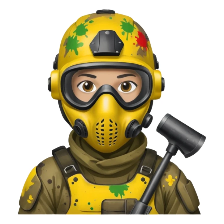 paintball player dirty sticker