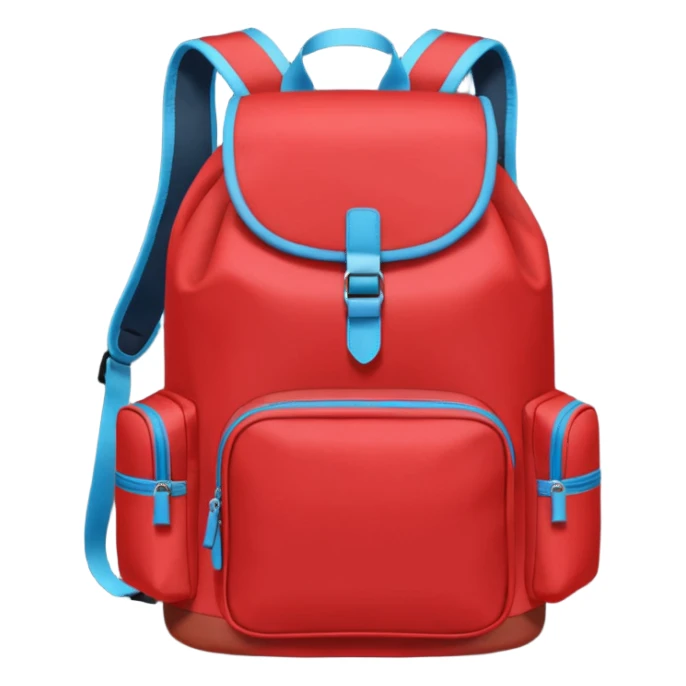 red bagpack sticker