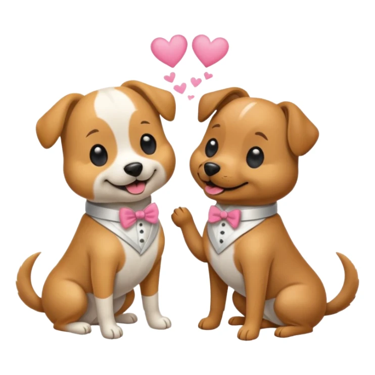 Dos perros casándose sticker