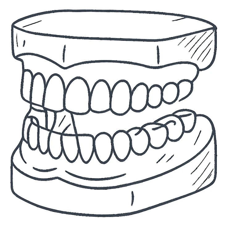 Digital jaw model sticker