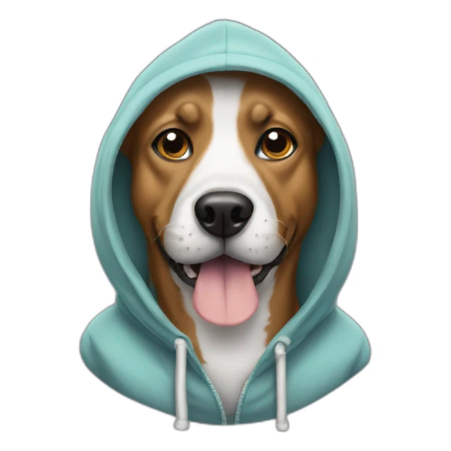 Dog with a hoddie  sticker