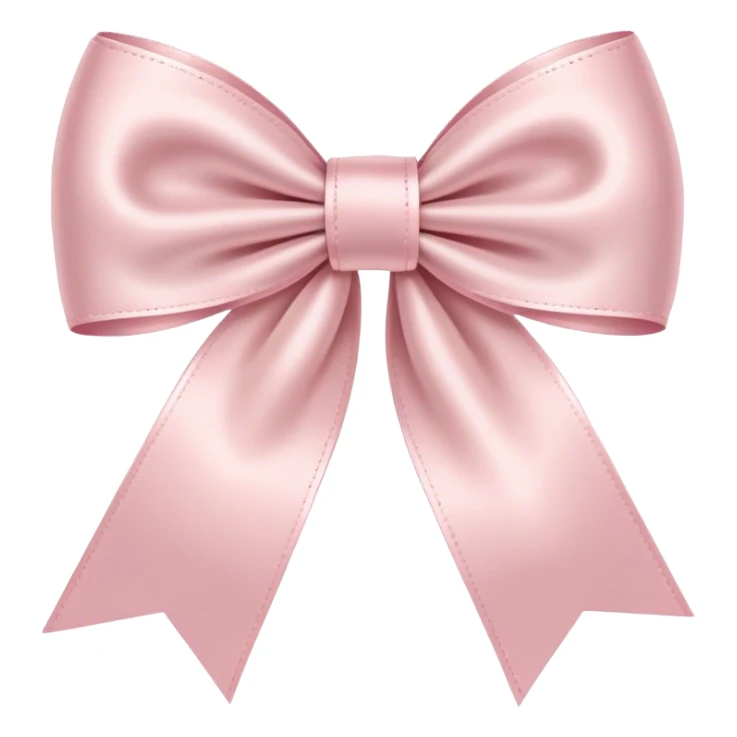 Pale pink ribbon bow sticker