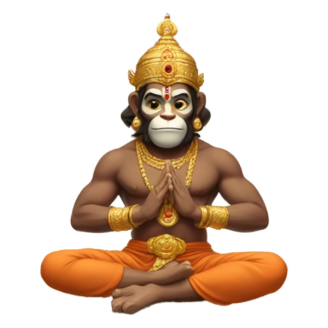 Lord Hanuman meditating  sticker