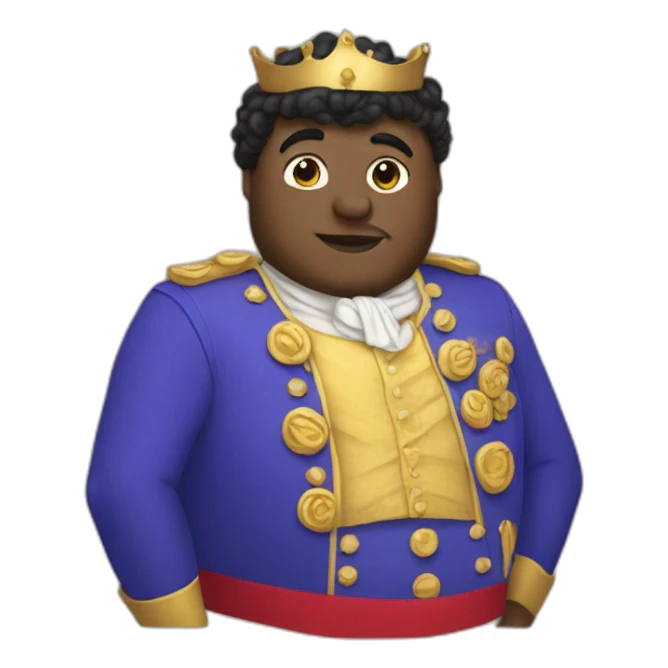 plus-sized man rocking a Jubilee costume sticker