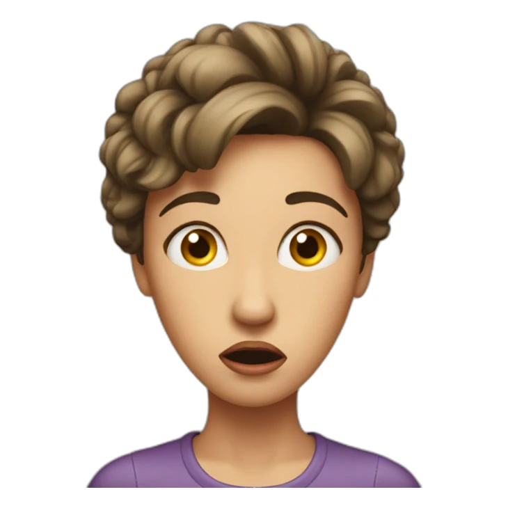 lady in shock sticker