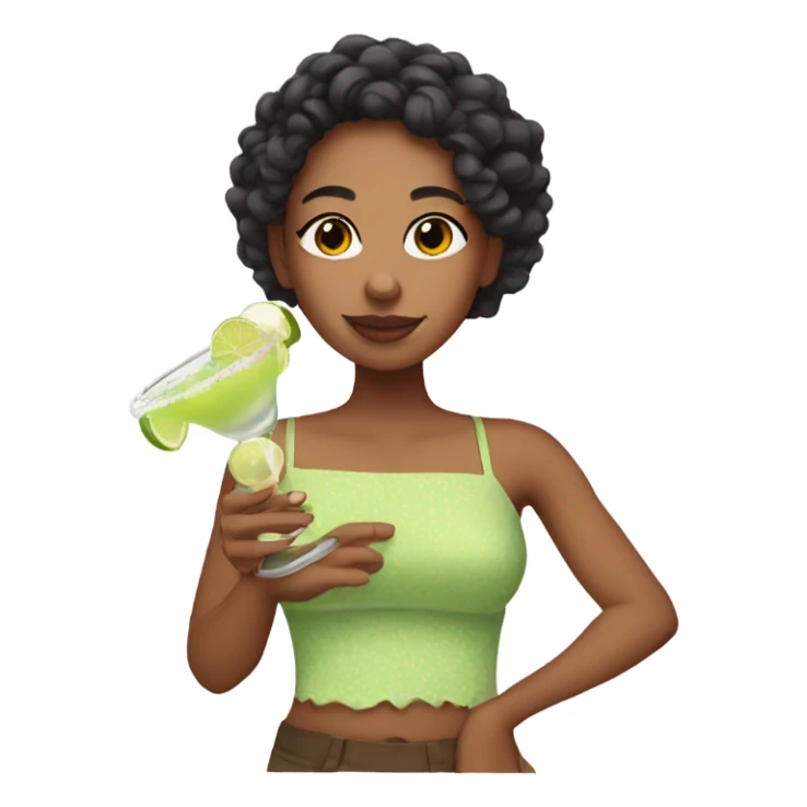 Mixed girl with margaritas  sticker