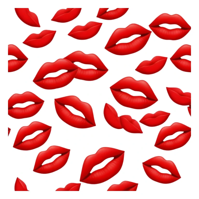 Lipstick-kiss-mark-pattern-tattoo sticker