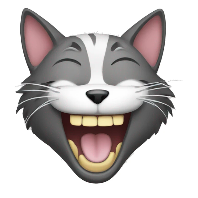 Laughing cat sticker