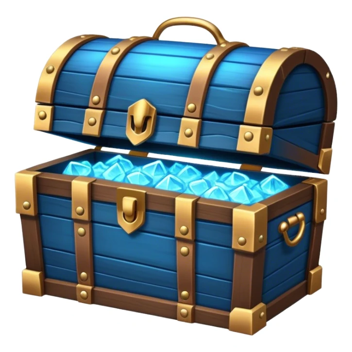 treasure chest glowing blue sticker