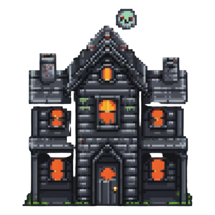 haunted house sticker