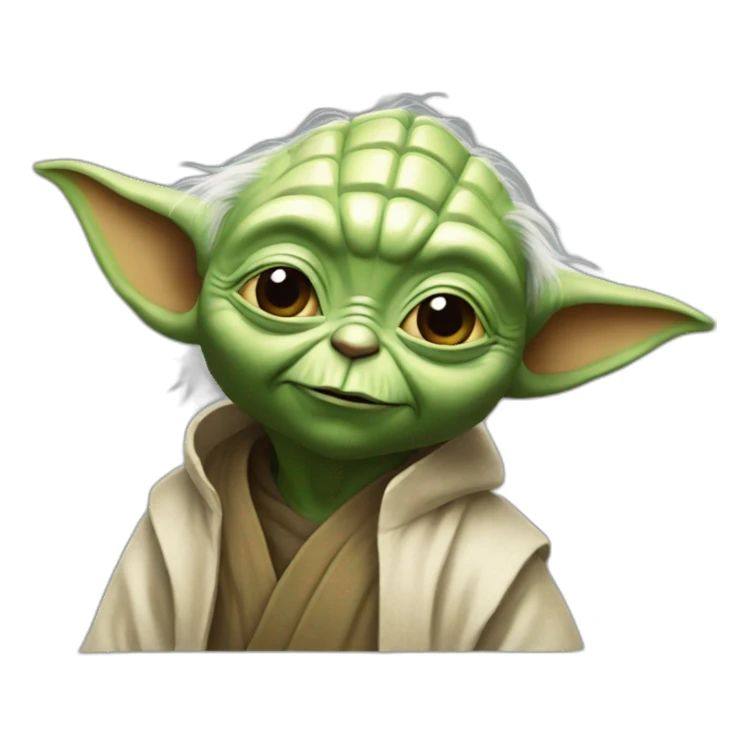 yoda happy  sticker