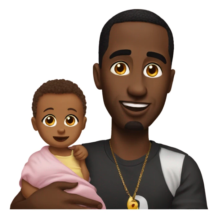 Diddy with a baby sticker
