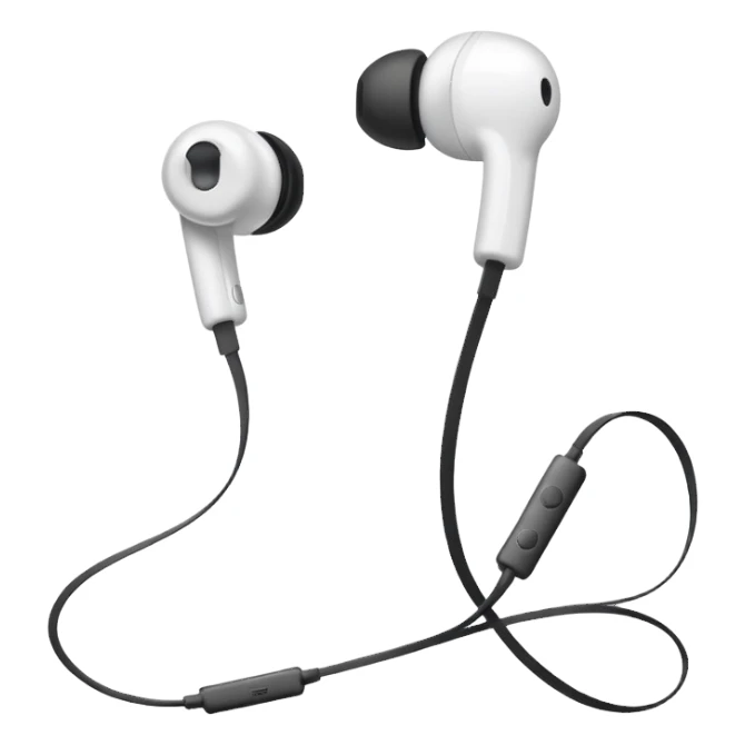 all white earphone 
 sticker