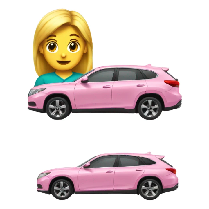 Link pink car plate sticker