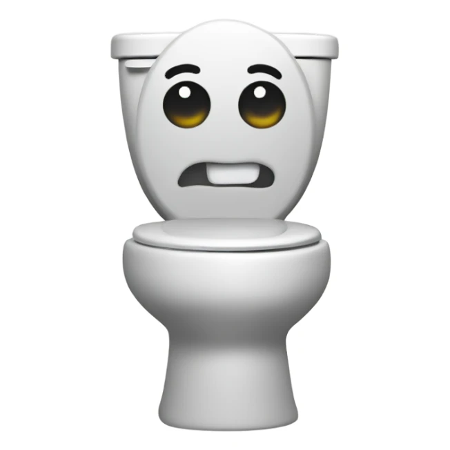 Dancing cartoon toilet sticker