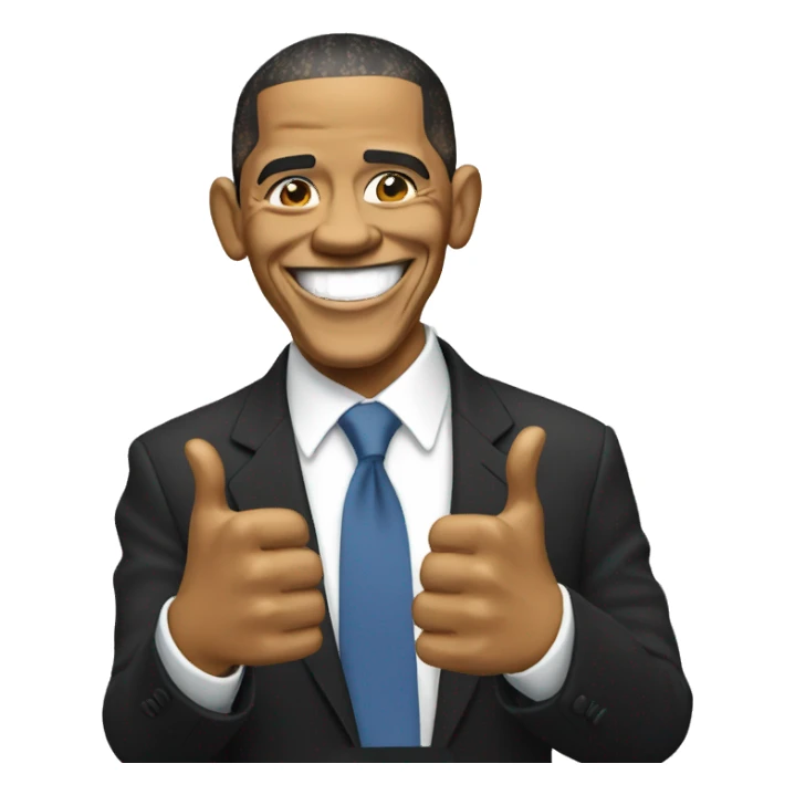 obama with thumbs up  sticker