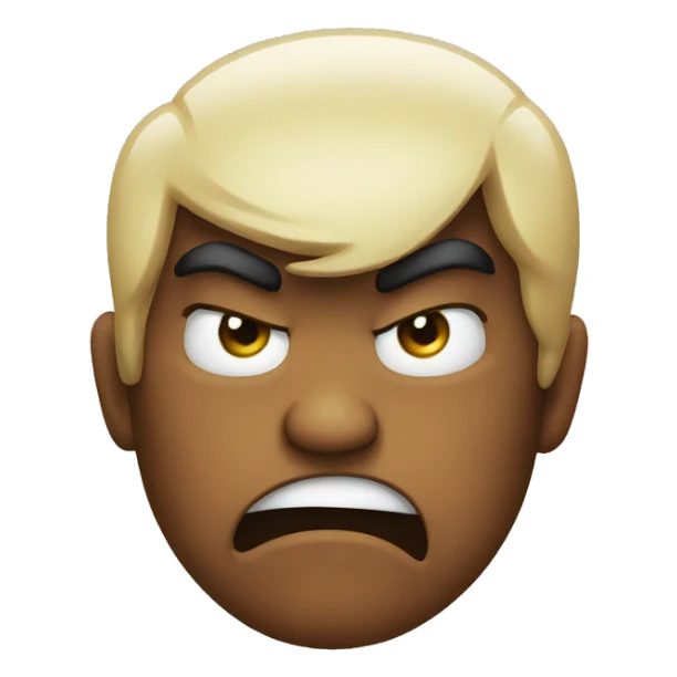 Kissy angry emoji face sticker