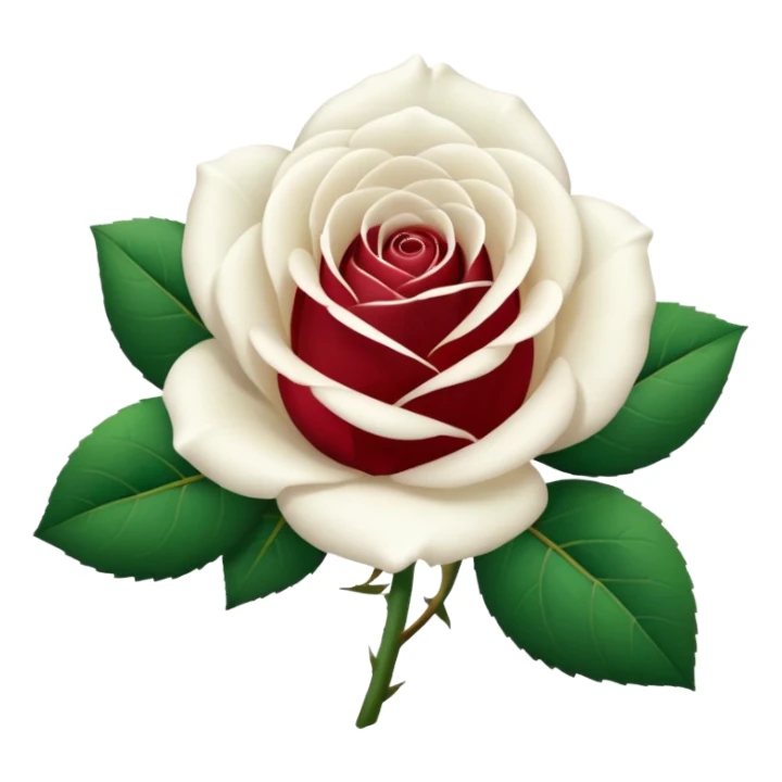 white rose, no green leaves sticker