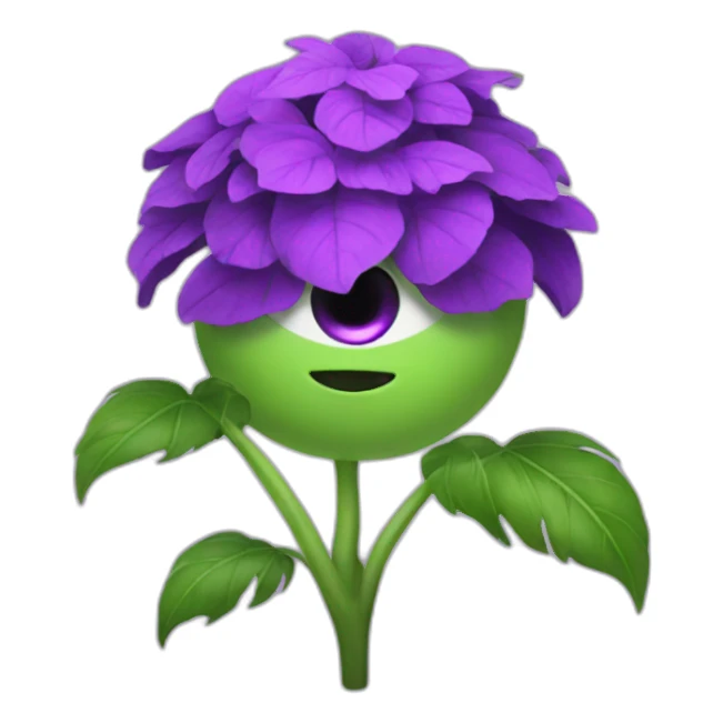 Plants purple with one eye sticker