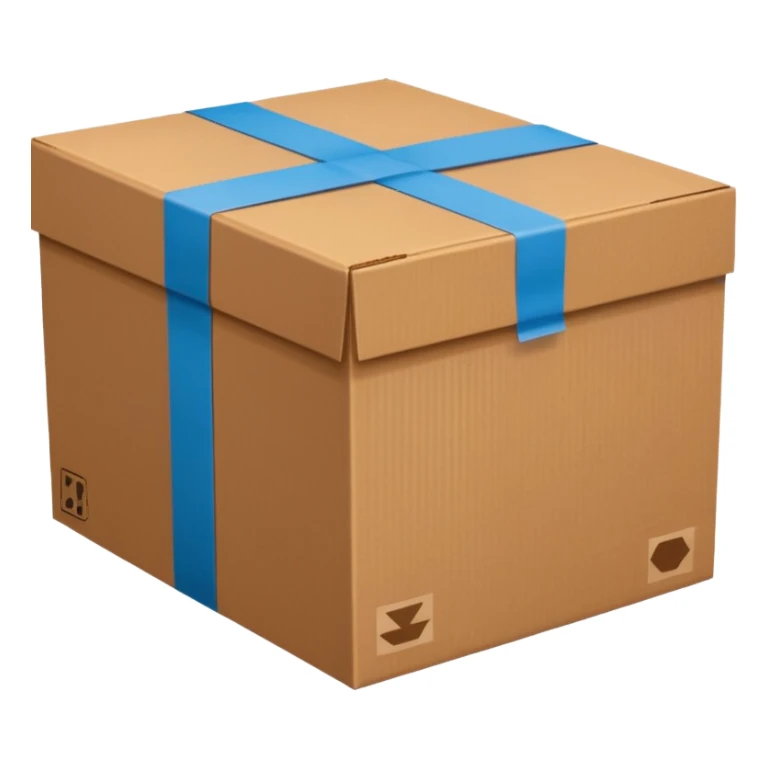 one cardboard box sticker