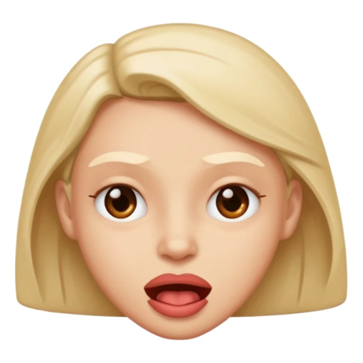 Biting lip squint eyes sticker