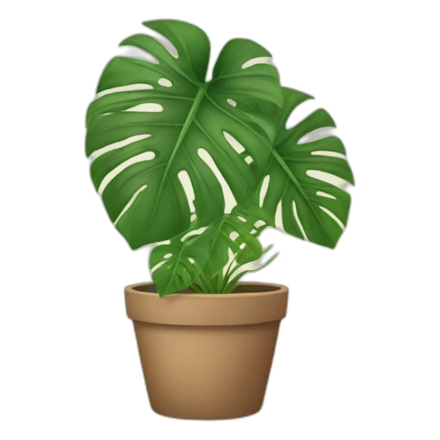 Potted-monstera sticker
