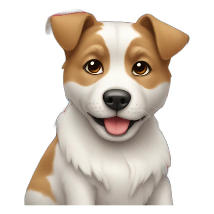 Russian flag with little dog sticker