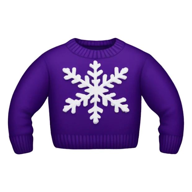 Dark purple Christmas sweater sticker