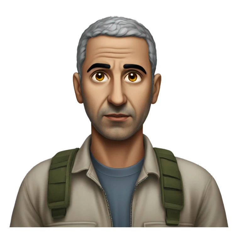 Palestinian man photorealistic serious sticker