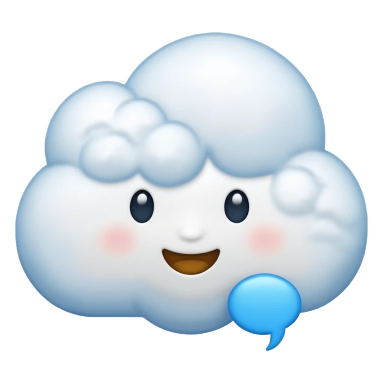Cloud and bubble chat emoji combined ☁️💬 sticker